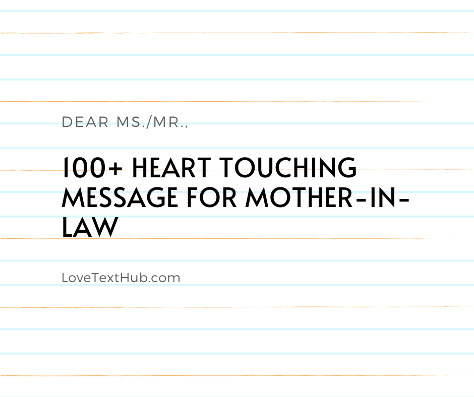 100+ Heart Touching Message for Mother-In-Law